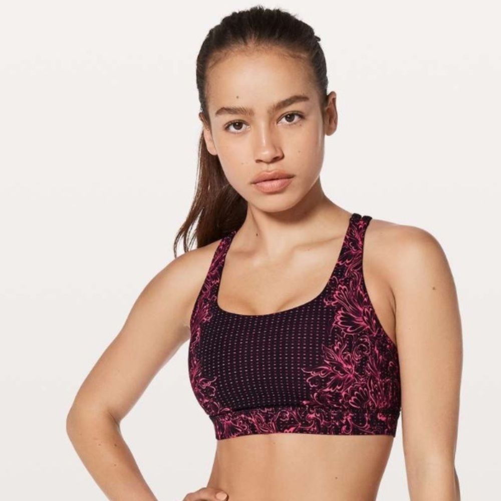 Lululemon 10 Energy Bra in Infinity Energy Bra Glossy Black